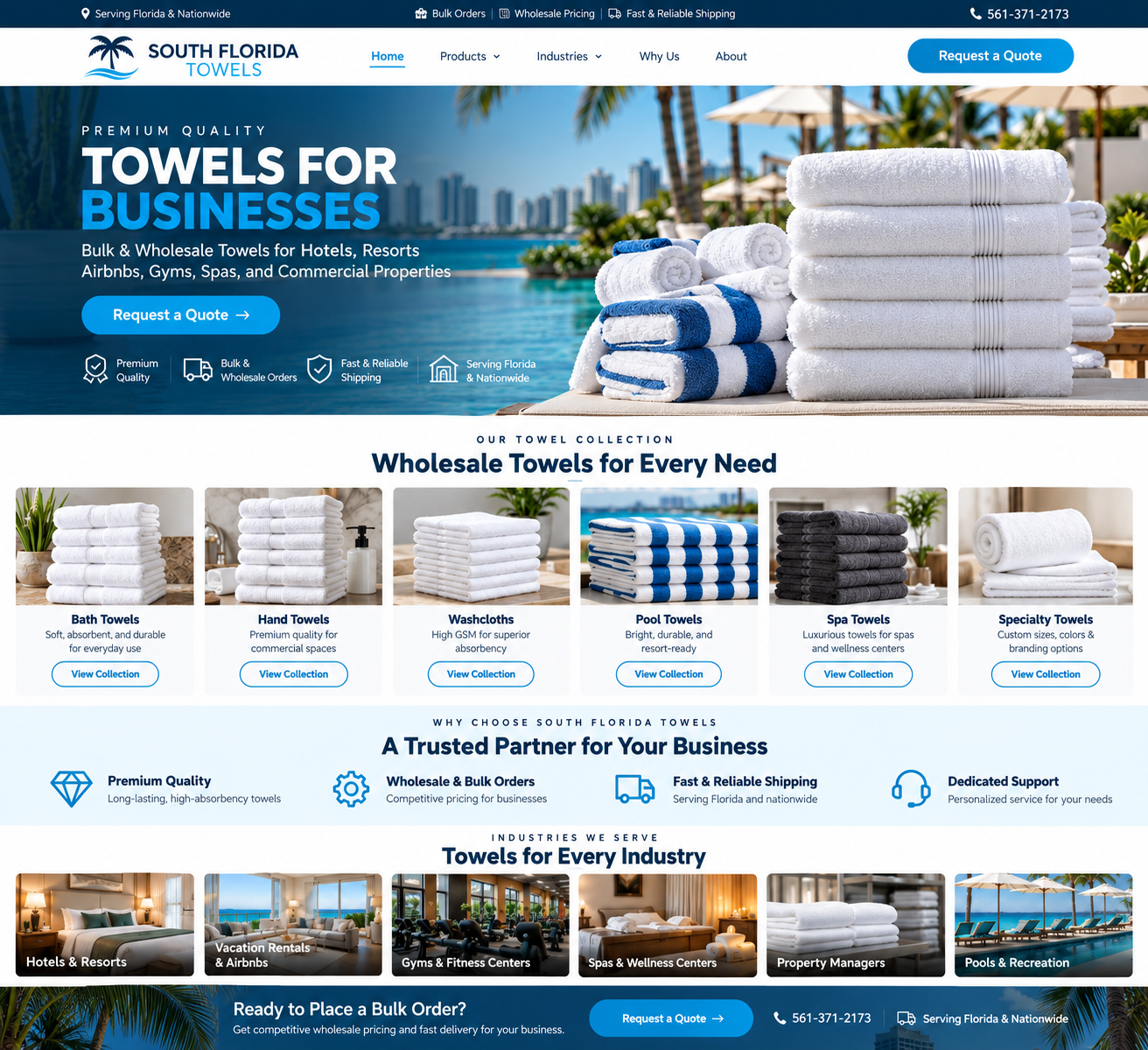 South Florida Towels wholesale towel website